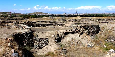 Archäologische Stätte Shengavit Schengawit Settlement, Yerevan / Erevan