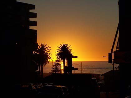 Sonnenuntergang in Kapstadt (Südafrika)