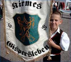 Vereinsfahne Kirmesgesellschaft Gispersleben 1982 Vereinsfahne Kirmesgesellschaft Gispersleben 1982