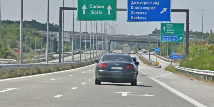 Магистрала Марица Maritsa-Autobahn / E80 bei Dimitrowgrad Димитровград