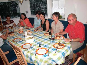 Abendbrot mit Thüringer Bratwürste und Steaks