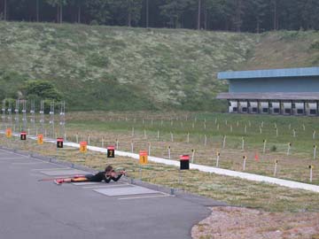 Am Biathlon-Schießstand