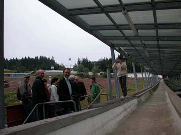 Ziel an der Bob- und Rodelbahn