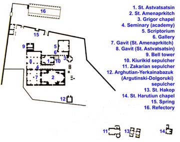 Lageplan Kloster Sanahin