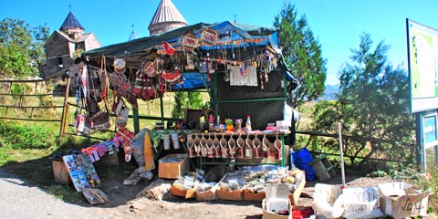 Souvenirstand am Kloster Goschavank / Goshavank Monastery