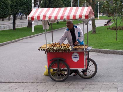 Maiskolbenverkäufer in Istanbul