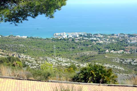 Blick von der Ermita de Santa Lucía y Sant Benet auf Alcossebre