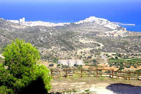 Aussicht von der Ermita de Sant Antoni auf Peñíscola