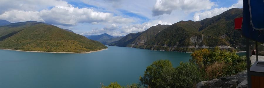 Panorama of Zhinvali Reservoir, ჟინვალის წყალსაცავის პანორამა, Aranisi