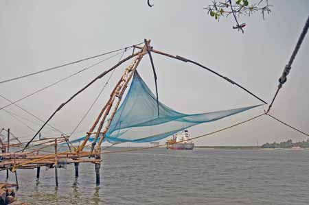 Indien Kochi Chinesische Fischernetze