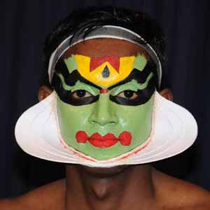 Indien Kochi Kathakali Tanzvorführung