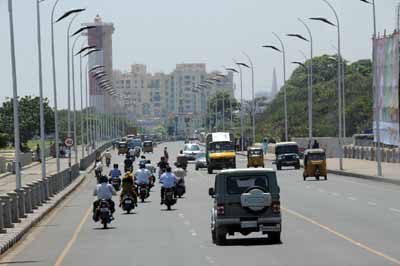 Chennai Madras Kamarajar salai - Hafenstraße