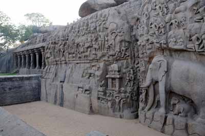 Mahabalipuram - Flachrelief Herabkunft des Ganges