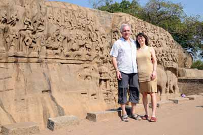 Mahabalipuram - Flachrelief Herabkunft des Ganges