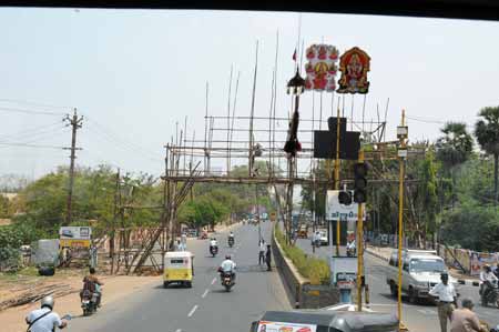 Indien Tiruchirappalli - Gerüstbau