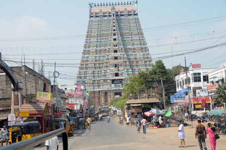 Indien Tiruchirappalli - Tempelstadt Srirangam - Raja Gopuram