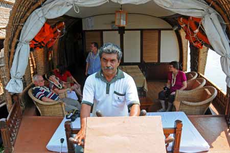 Kerala Alappuzha Backwater Houseboat Vorderdeck