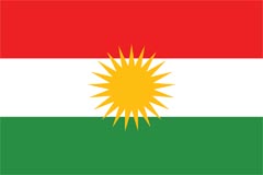 Flagge autonomen Region Kurdistan