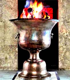 Ewiges Feuer im Zoroastrian Fire Temple / Yazd Atash Behram / Atashkadeh-e Yazd یزد آتش بهرام, Yazd