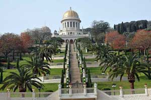 Hängenden Gärten der Bahai im Zentrum von Haifa