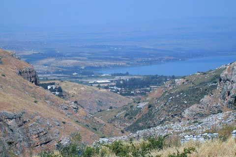 Taubental mit Blick zum See Genezaret