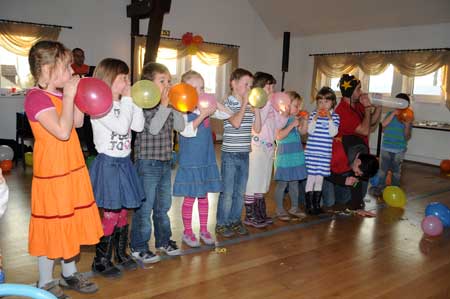 Luftballon-Wettblasen