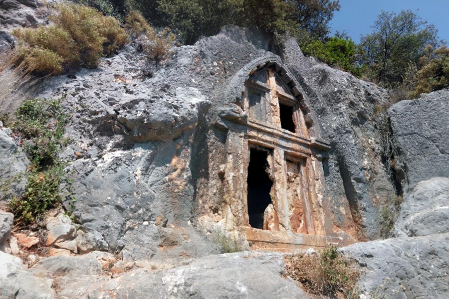 Rock tombs, Kaya Mezarları, Antiphellos / Kaş