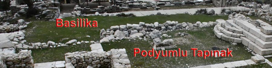 Podyumlu Tapınak und Bazilika / byzantinische Basilika, Arycanda / Arykanda Podyumlu Tapınak und Bazilika / byzantinische Basilika, Arycanda / Arykanda