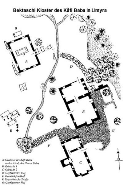 Bektaschi-Kloster des Kâfi-Baba in Limyra Bektaschi-Kloster des Kâfi-Baba in Limyra
