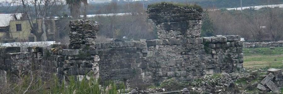Limyra Antik Kenti, Hamam / Terme, Thermae, Südbad, South Baths an der byzantinischen Stadtmauer der Oststadt