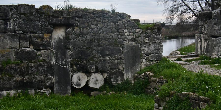 Limyra Antik Kenti, Einbau Säulenreste Limyra Antik Kenti, Einbau Säulenreste