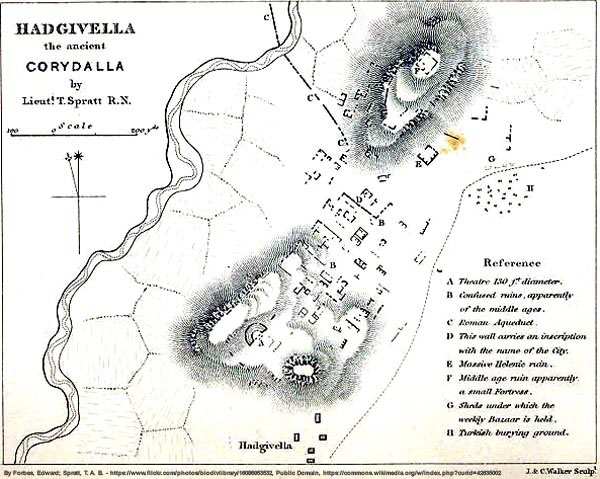 Plan Corydalla / Korydalla Antik Kenti