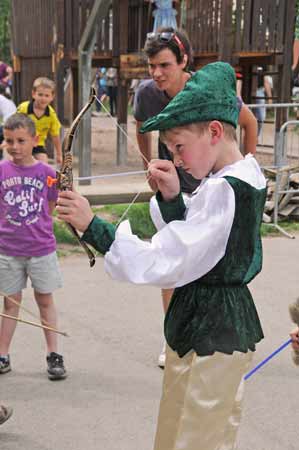 Robin Hood am Pfeil und Bogen