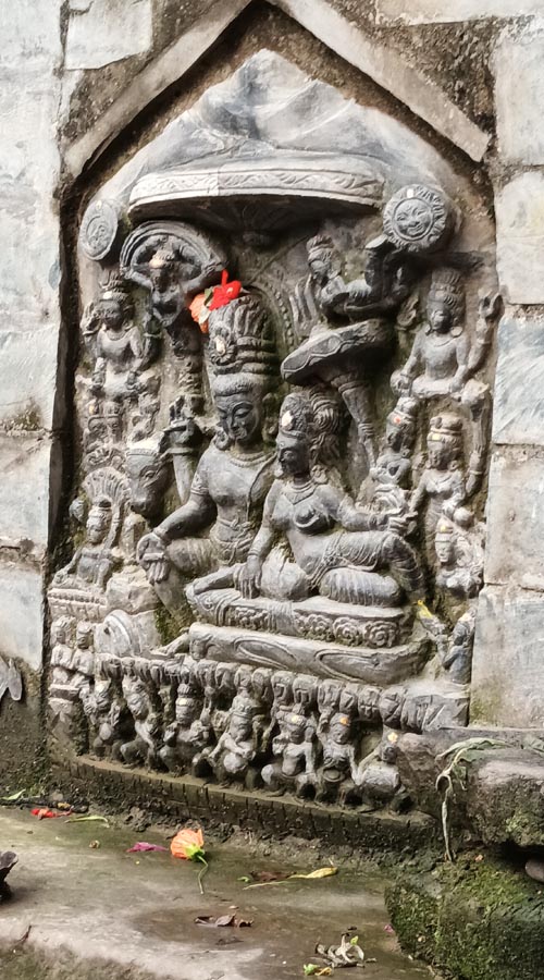 Replikat-Steinskulptur Uma Maheshwar, Dhulikhel