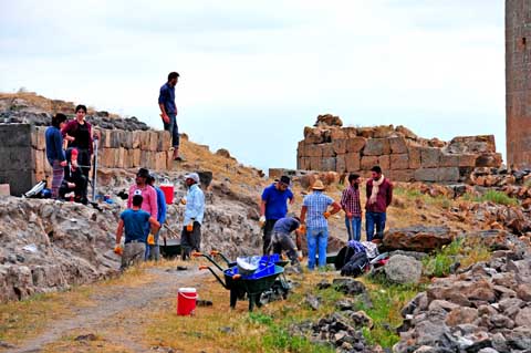 Archäologen in der Königsstadt Ani