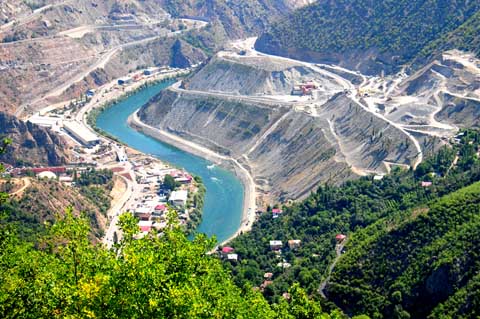 Artvin, Blick vom Aussichtspunkt Atatürk Heykeli