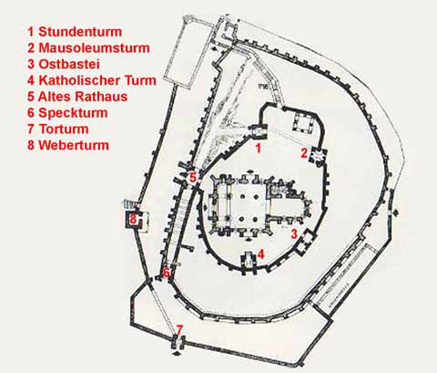 Lageplan Wehrkirche Biertan / Birthälm