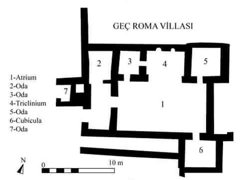 Geç Roma Konutu / Villası - Spätrömische Residenz / Villa, Hadrianoupolis Antik Kenti