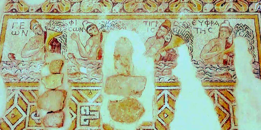 Paphlagonia Hadrianapolis Antik Kenti,  Mosaik in der Kilisesi / Kirche B