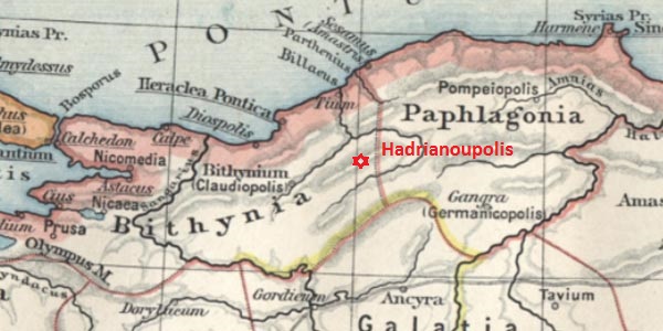 Karte von Paphlagonia in Kleinasien