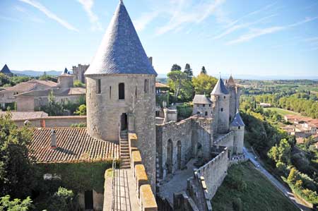 Chateau comtal Carcassonne Frankreich