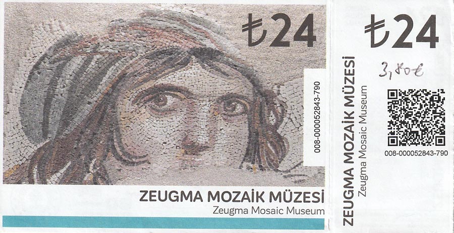 Eintrittskarte Zeugma Mozaik Müzesi, Zeugma Mosaic Museum, Gaziantep