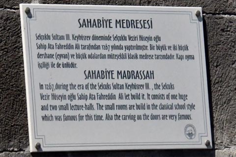 Sahabiye Medresesi, Kayseri