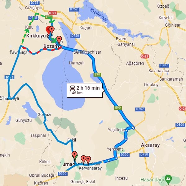 Route Eşmekaya nach Bozan