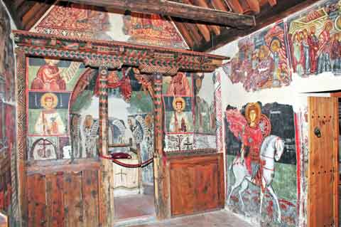 Fresken in der Scheunendachkirche Archangelos Michail in Pedoulas
