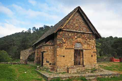 Scheunendachkirche Panagia Phorviotissa oder Panagia tis Asinou, Nikitari